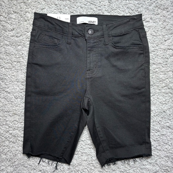 Vervet Jeans Womens Extra Small Valerie Bermuda Black Stretch Pockets Vacation - Picture 1 of 3